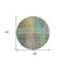 Homeroots 8' Green Gold And Teal Blue Round Abstract Washable Indoor Outdoor Area Rug 588428 - alternate 3