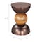 Homeroots 20" Bronze and Brown Iron and Solid Wood Round Pedestal End Table 556505 - alternate 4