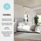 Martha Stewart Kay Full Upholstered Platform Bed w/Channel Stitched Wingback Headboard/Cushioned Siderails, Gray TW-3WDB03B-F-GY-MS - alternate 7