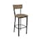 Bfm Seating Bristol Barstool - Grade 4 Upholstered Seat & Back - Steel Frame - Sand Black Finish 4301BSTT009-SB - alternate 1