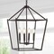 Jonathan Y Pagoda 16" 4-Light Classic Traditional Metal Cage Lantern LED Pendant, Oil Rubbed Bronze JYL7437A - alternate 3