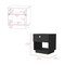Homeroots 20" Black Wood One Drawer Nightstand 526156 - alternate 3