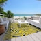 Homeroots 5' X 8' Yellow And Blue Animal Print Washable Indoor Outdoor Area Rug 600715 - alternate 4