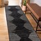World Rug Gallery Bohemian Stripe Stain Resistant Runner Rug 2 ft x 10 ft Black 385BLACK2X10 - alternate 1