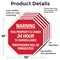 Signmission Warning This Property Is Under 24 H, 10 inch X 10 inch, Aluminum Metal Signs, 5PK OC-A-5Pack-10-318 - alternate 3