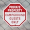 Signmission Private Property Campground Guests, 6 Inch X 6 Inch, Plastic Sign OC-P-6-31 - alternate 4