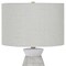 Homeroots 27" Gray and White Ceramic Round Table Lamp With Gray Drum Shade 545863 - alternate 3