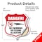 Signmission Alligator Warning Shield Sign Danger! No, 18 inch X 18 inch, Vinyl Decal, 2PK SHI-D-2PACK-18-356 - alternate 4