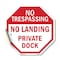 Signmission No Trespassing No Landing Private D, 18 Inch X 18 Inch, Vinyl Decal OC-D-18-95 - alternate 1