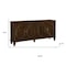 Homeroots 66in Brown Wood Carved Geometric Accent Cabinet With Four Doors 691654 - alternate 3