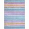 Homeroots 10' X 14' Lavender Sky Blue And Beige Striped Washable Indoor Outdoor Area Rug 631220 - alternate 4