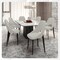 Leisuremod Amalfi Modern Dining Chair - Upholstered Accent Side Chair, Metal Legs, 2PK AC48GR2 - alternate 4