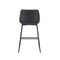 Homeroots Set of Two Black Faux Leather and Metal Low Back Counter Height Bar Chairs, 2PK 555071 - alternate 2