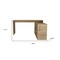Homeroots 60" Oak Wood L Shape Writing Desk 535156 - alternate 2
