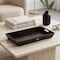Homeroots 26in Black Solid Wood Handmade Serving Tray With Handles 724370 - alternate 3