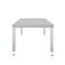 Homeroots 95" Light Gray and Silver Wood and Stainless Steel Dining Table 534369 - alternate 4