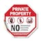 Signmission Private Property No Trespassing Sol, 10 Inch X 10 Inch, Vinyl Decal OC-D-10-103 - alternate 1