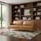 Homeroots 90" Sienna Leather Sofa With Brown Legs 640970 - alternate 3