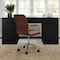 Martha Stewart Taytum Upholstered Office Chair in Saddle Brown/Polished Nickel CH-142370-BR-MS - alternate 5
