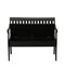 Homeroots 42in Black Solid Wood Distressed Storage Bench With Flip Top 733249 - alternate 2