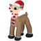 Rudolph Airblown Christmas Inflatable the Red-Nosed Reindeer in Santa Hat and Scarf 42 in. I 36888 - alternate 1