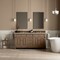 James Martin Vanities Brookfield 72 in. Double Vanity, Pecan w/ 3 CM Victorian Silver  Silestone Top 547-V72-PCN-3VSL - alternate 3