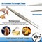 A2Z Scilab Culinary Tweezers, Narrow Precision Serrated Jaws, 8 Inch Straight, Stainless Steel Tongs A2Z-ZR1046 - alternate 3