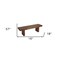 Homeroots Modern Chunky Solid Wood Bench 389202 - alternate 2