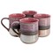 Gibson Home Copper Tonal 4 Piece 18 Ounce Stoneware Cup Set in Rose 142964.01 - alternate 1