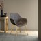 Leisuremod Markley Modern Leather Dining Arm Chair with Gold Metal Legs, Charcoal Black, 2PK ECG26BL2 - alternate 4