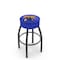 Holland Bar Stool Co 25" Kentucky "Wildcat" Cushion Seat, Blk Wrinkle Base Swivel Bar Stool L8B125UKYCat - alternate 1