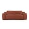 Homeroots 86" Camel Italian Leather USB Reclining Sofa With Silver Legs 476523 - alternate 1