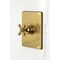 Kingston Brass Single-Handle Pressure Balanced Tub and Shower Faucet, Brushed Brass KB6347AX - alternate 2