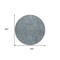 Homeroots 8' Teal Blue And Gray Round Southwestern Washable Indoor Outdoor Area Rug 587088 - alternate 3