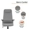 Leisuremod Nexa High Back Swivel Office Chair with Headrest and Nylon Base NO52GRL - alternate 5