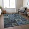 Homeroots 5' X 8' Blue Gray And Charcoal Geometric Washable Indoor Outdoor Area Rug 605020 - alternate 5