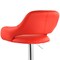 Elama 2 Piece Adjustable Faux Leather Bar Stool in Red with Chrome Base ELM-705A-RED - alternate 4