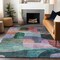 Homeroots 3' X 5' Green Purple And Blue Abstract Washable Indoor Outdoor Area Rug 604366 - alternate 2