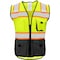 Ironwear Hi-Vis Safety Vest w/Black Bottom M Class 2 , Zipper 8 Pockets 1244-BKZ-RD-MD - alternate 1