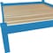 Homeroots Caribbean Blue Solid Wood Queen Bed Frame 546720 - alternate 2