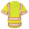 Dome75 Hi-Vis Short Sleeve Safety Vest 2X/3X Class ANSI/ISEA 107-2020 Class 3 , Reinforced Front Zipper DV2533 - alternate 5