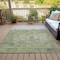 Homeroots 3' X 5' Fern Green And Silver Abstract Washable Indoor Outdoor Area Rug 632071 - alternate 2