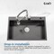 Wrightmaster 30 in. Drop-In Single Bowl 20 Gauge Black Stainless Steel Kitchen Sink with Drain and Hook ZOR-02D301908 - alternate 6
