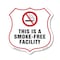 Signmission No Smoking Shield Label Set This Is A Sm, 18 Inch X 18 Inch, Plastic Sign SHI-P-18-399 - alternate 1