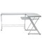 Homeroots 62" Clear Glass and Stainless Steel Computer Desk 723780 - alternate 1