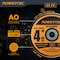 Powertec 4in Cut Off Wheels 25PK, 1/16in Thick with 5/8in Arbor, for Angle Grinder -  60 Grit, 25PK 14018 - alternate 3