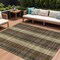 Homeroots 8' X 10' Brown Taupe And Plum Plaid Washable Indoor Outdoor Area Rug 613960 - alternate 1