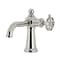 Kingston Brass One-Handle Single-Hole Bathroom Faucet with Knurled Handle and Push Pop-Up Drain, Polished Nickel KS3546RKZ - alternate 1