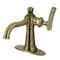 Kingston Brass One-Handle Single-Hole Bathroom Faucet with Deck Plate and Push Pop-Up Drain, Antique Brass KSD3543TKL - alternate 1