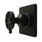 Kingston Brass Single-Handle Six-Way Diverter Valve with Square Trim Kit, Matte Black KS4040RX - alternate 1